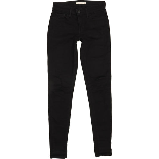 Levi's 710 Women Black Skinny Slim Stretch Jeans W27 L31