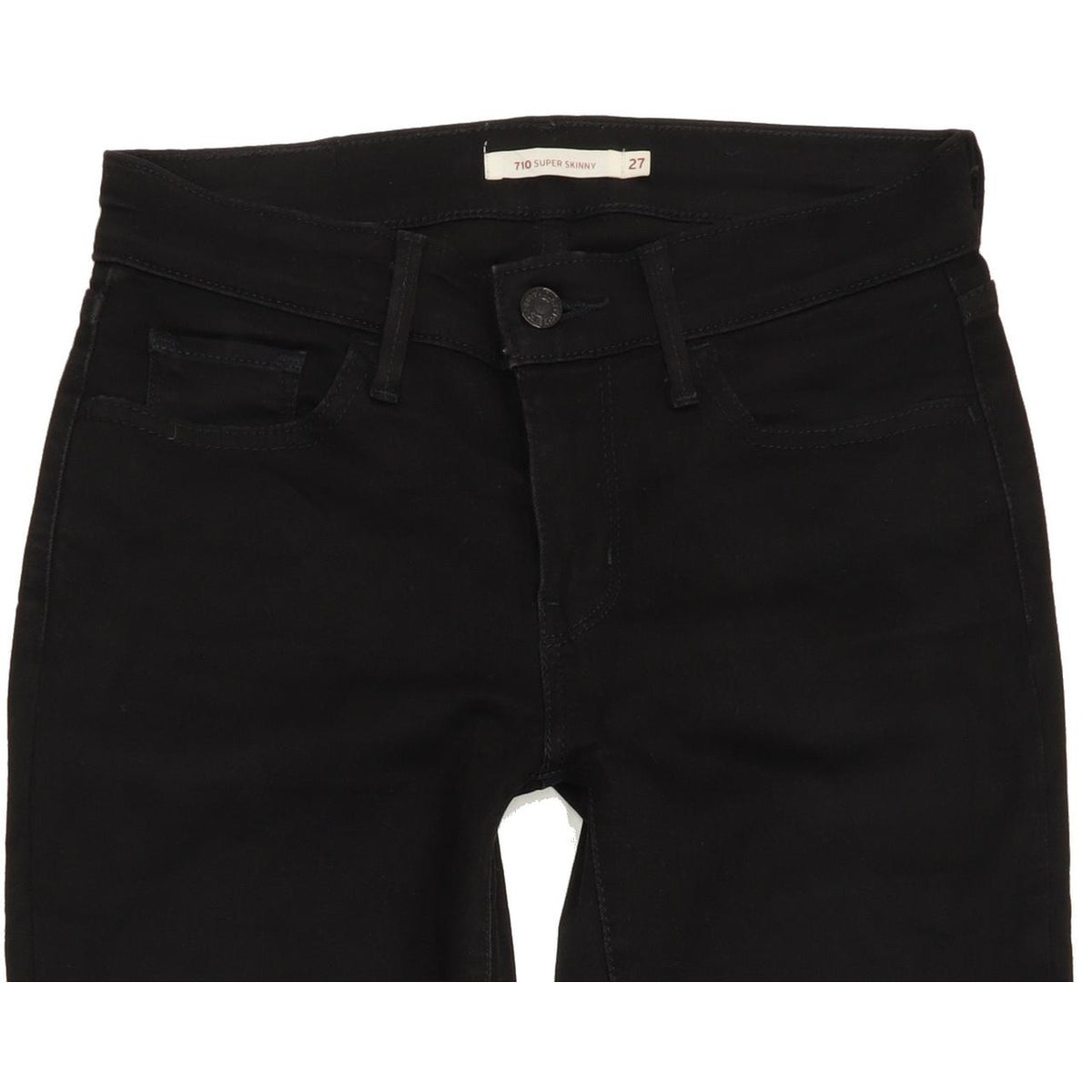 Levi's 710 Women Black Skinny Slim Stretch Jeans W27 L31
