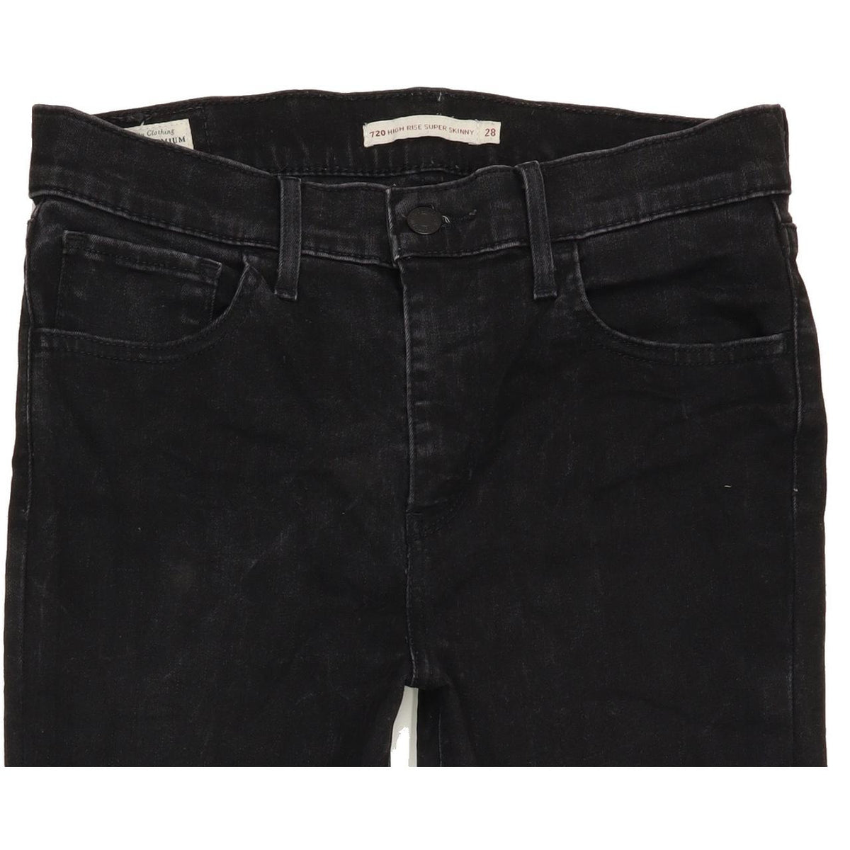 Levi's 720 High Rise Women Black Skinny Stretch Jeans W28 L28