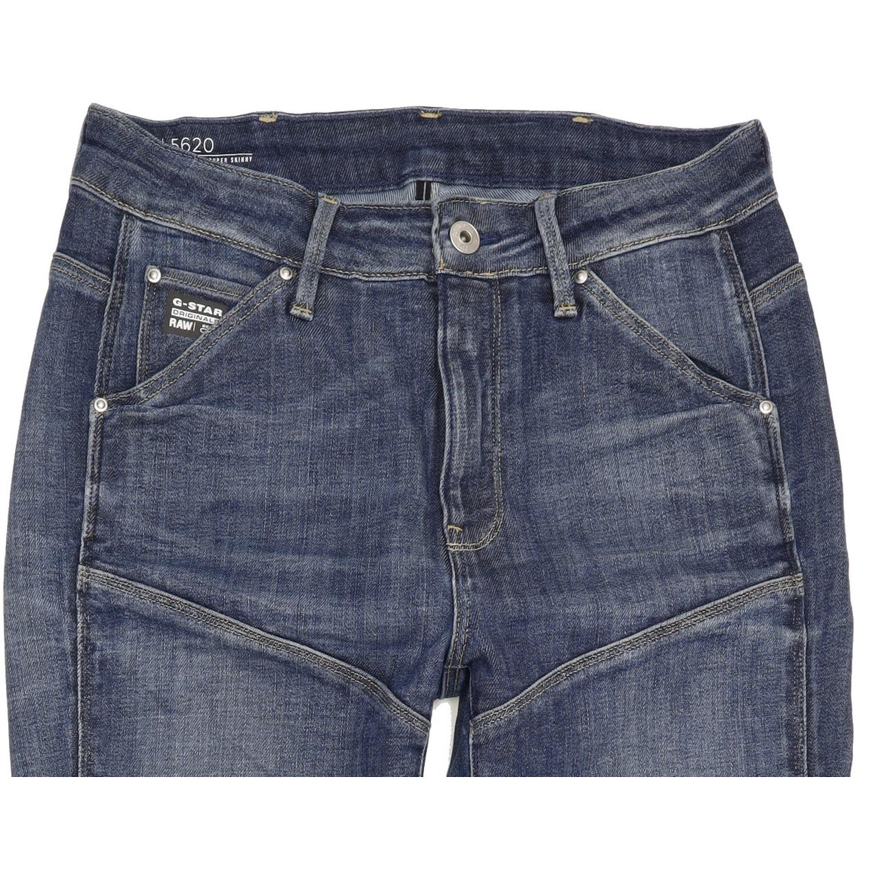 G-Star 5620 Ultra High Women Blue Skinny Stretch Jeans W26 L29