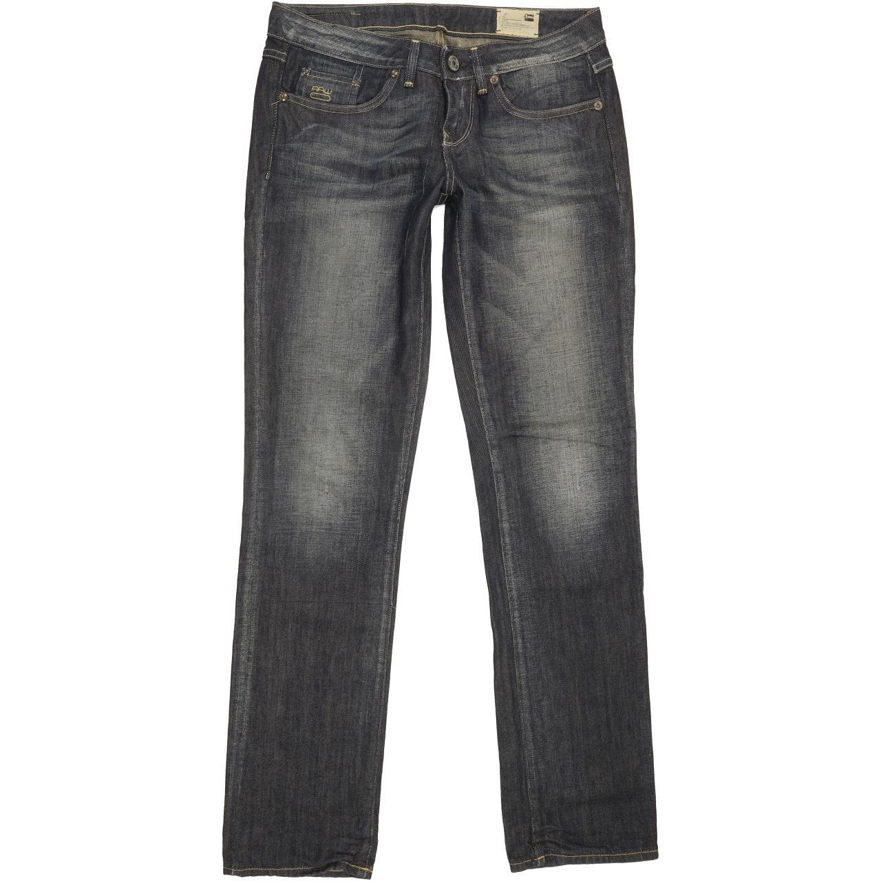G-Star 3301 Women Blue Straight Slim Jeans W27 L32