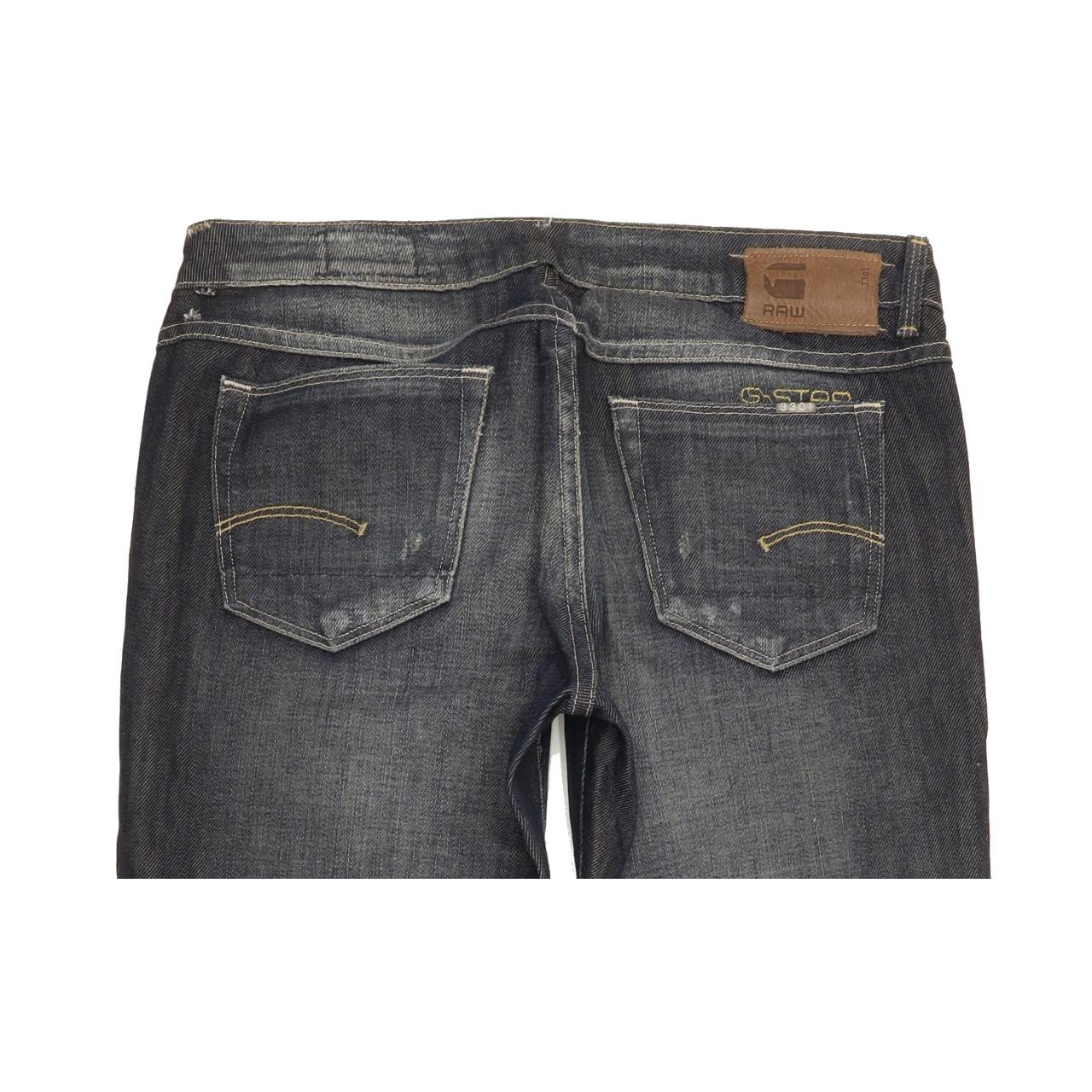 G-Star 3301 Women Blue Straight Slim Jeans W27 L32