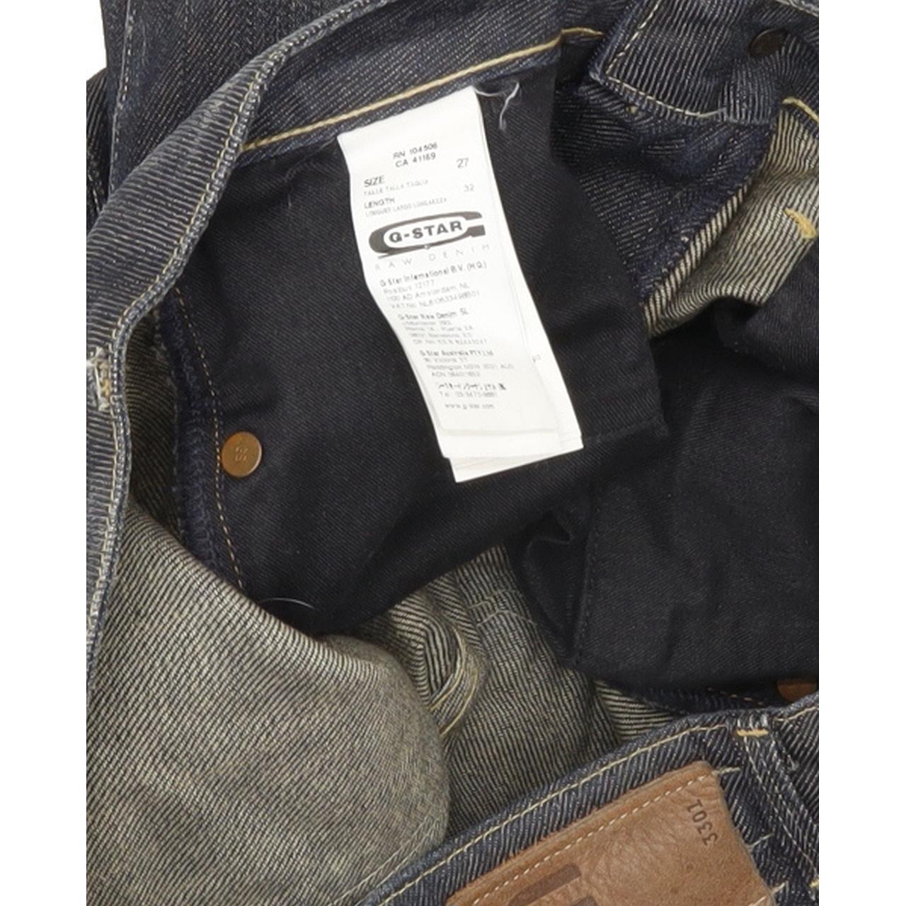 G-Star 3301 Women Blue Straight Slim Jeans W27 L32