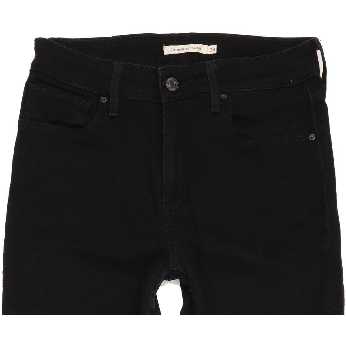 Levi's 721 High Rise Women Black Skinny Stretch Jeans W28 L32