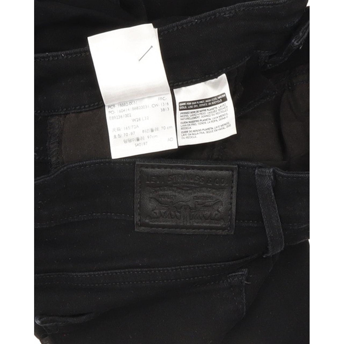 Levi's 721 High Rise Women Black Skinny Stretch Jeans W28 L32