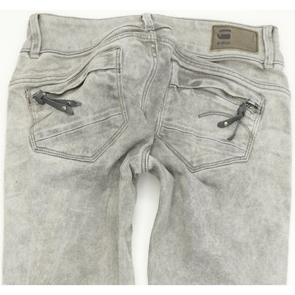 G-Star Midge Mid Women Grey Skinny Slim Stretch Jeans W27 L32