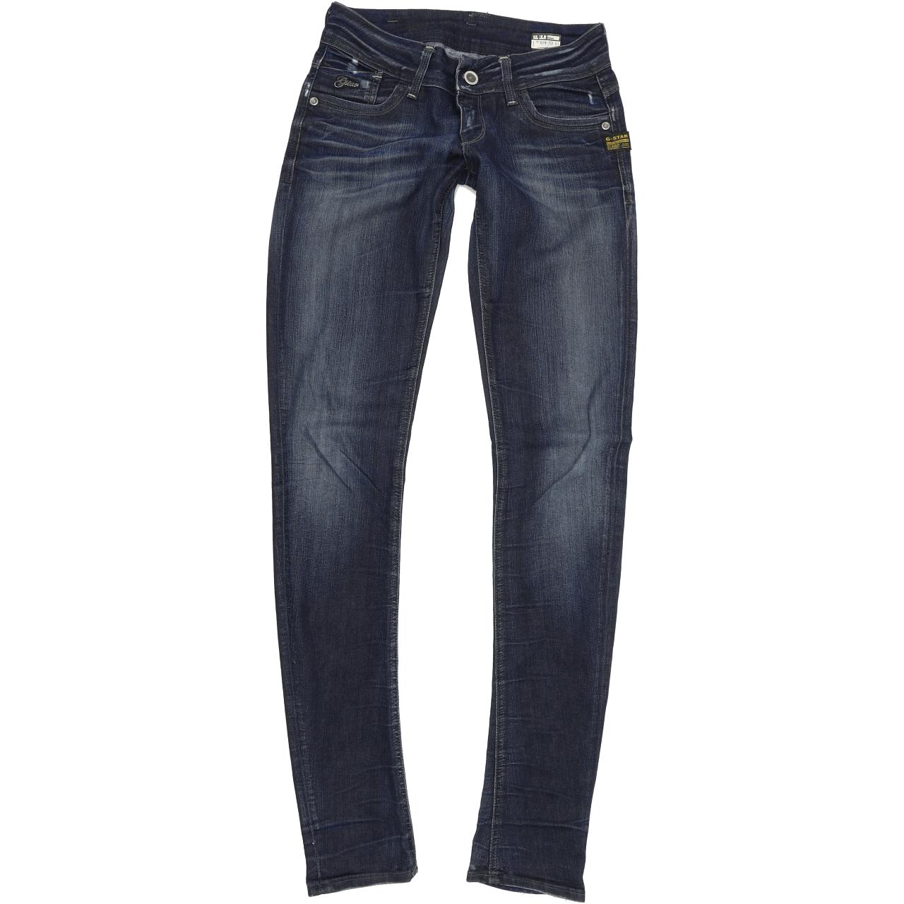 G-Star Women Blue Tapered Slim Stretch Jeans W28 L34