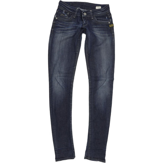 G-Star Women Blue Tapered Slim Stretch Jeans W28 L34