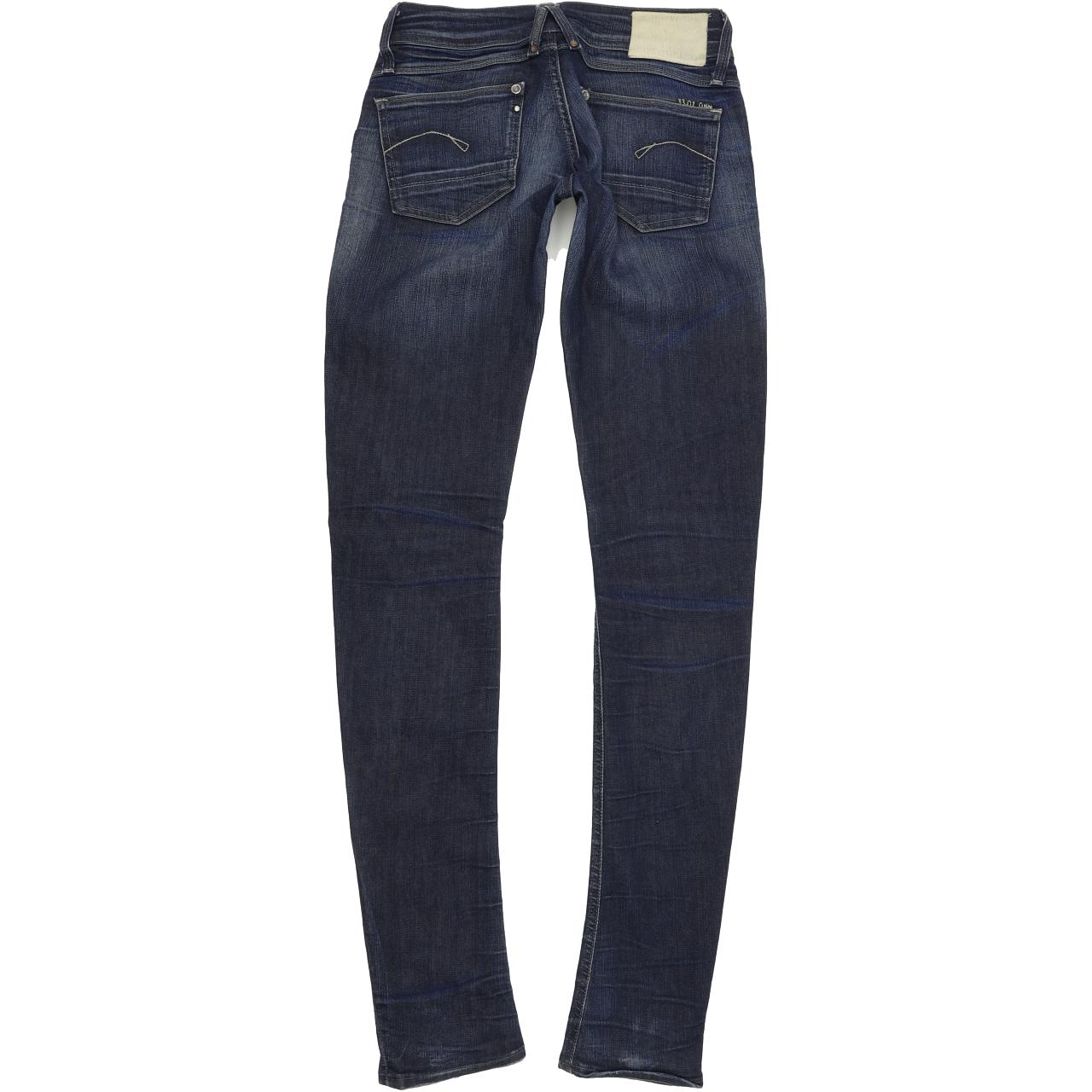 G-Star Women Blue Tapered Slim Stretch Jeans W28 L34