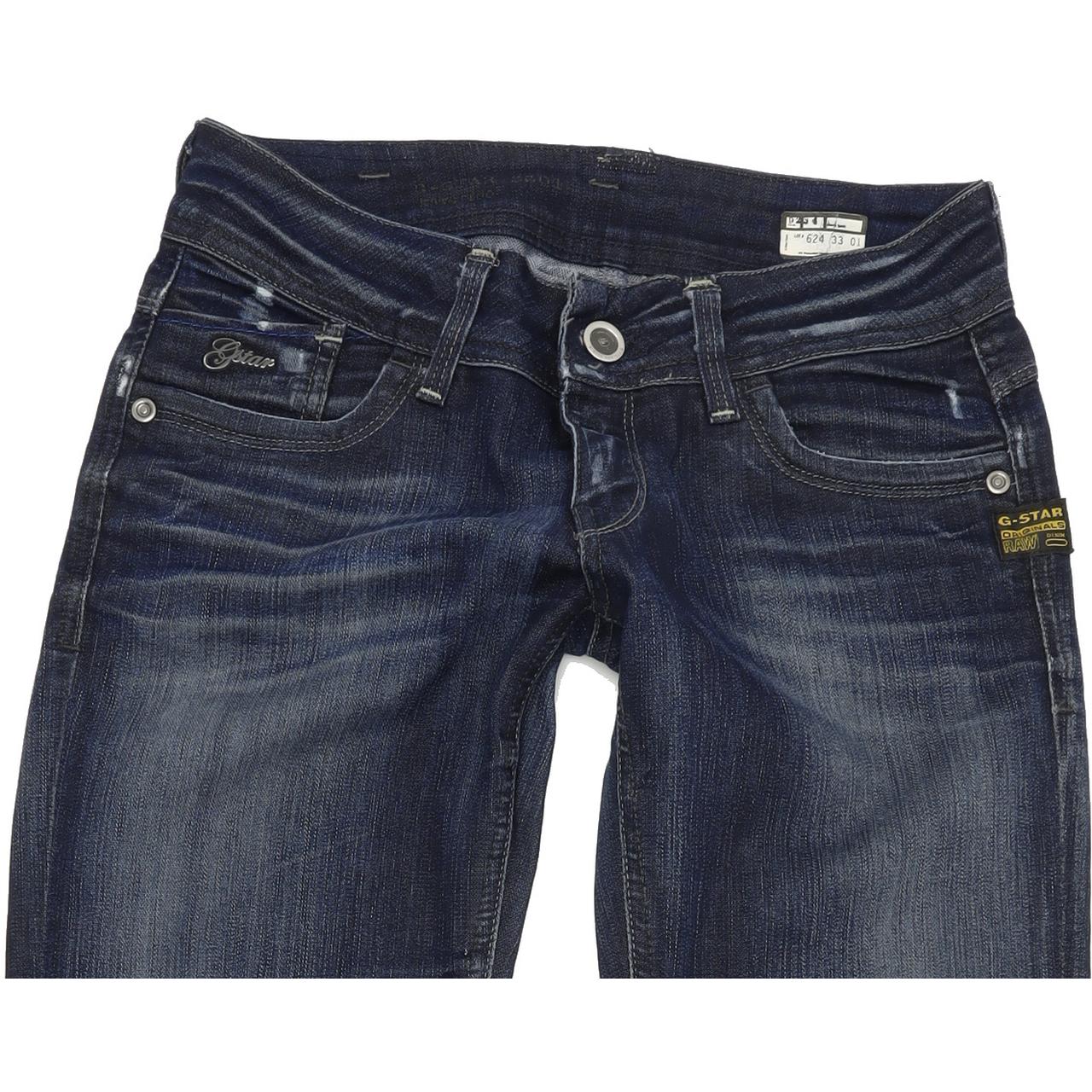 G-Star Women Blue Tapered Slim Stretch Jeans W28 L34