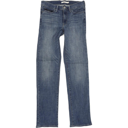 Levi's Slimming Women Blue Straight Regular Stretch Jeans W28 L32