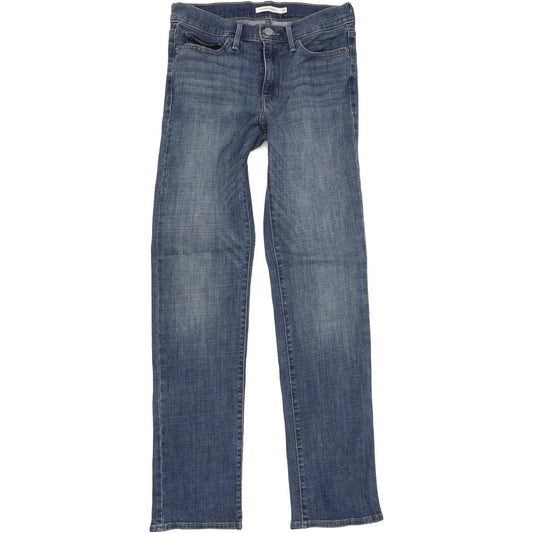 Levi's Slimming Women Blue Straight Regular Stretch Jeans W28 L32