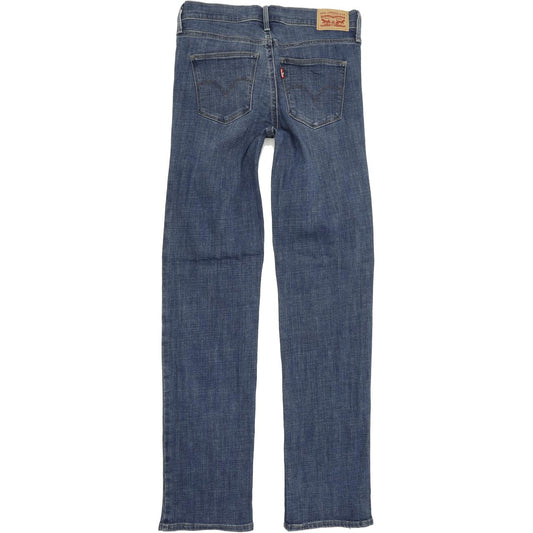 Levi's Slimming Women Blue Straight Regular Stretch Jeans W28 L32