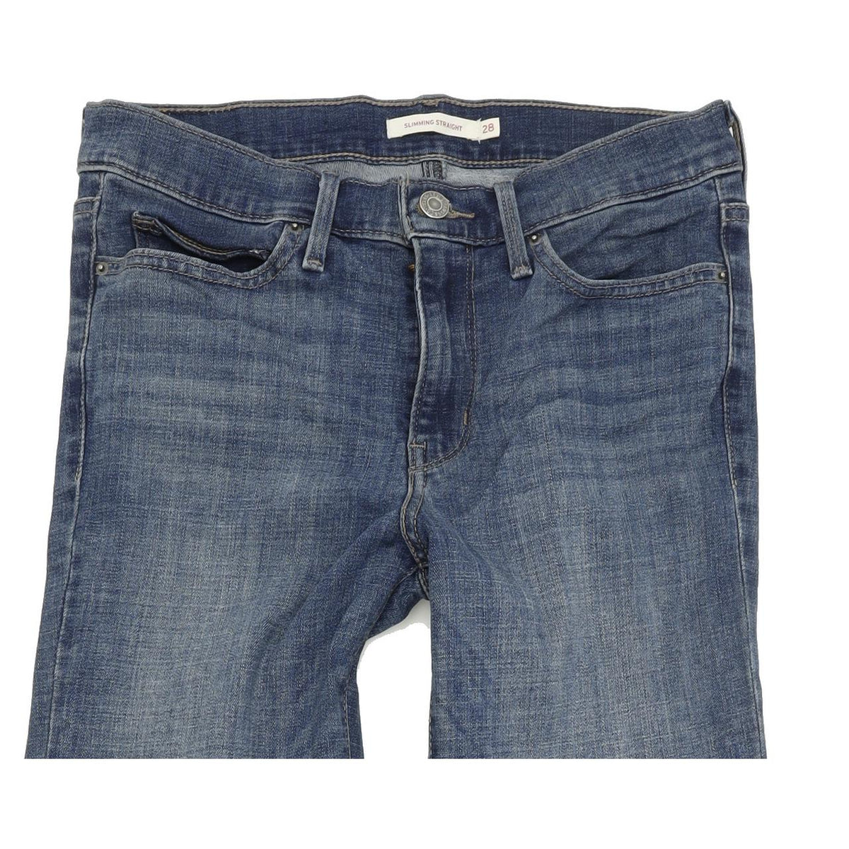 Levi's Slimming Women Blue Straight Regular Stretch Jeans W28 L32