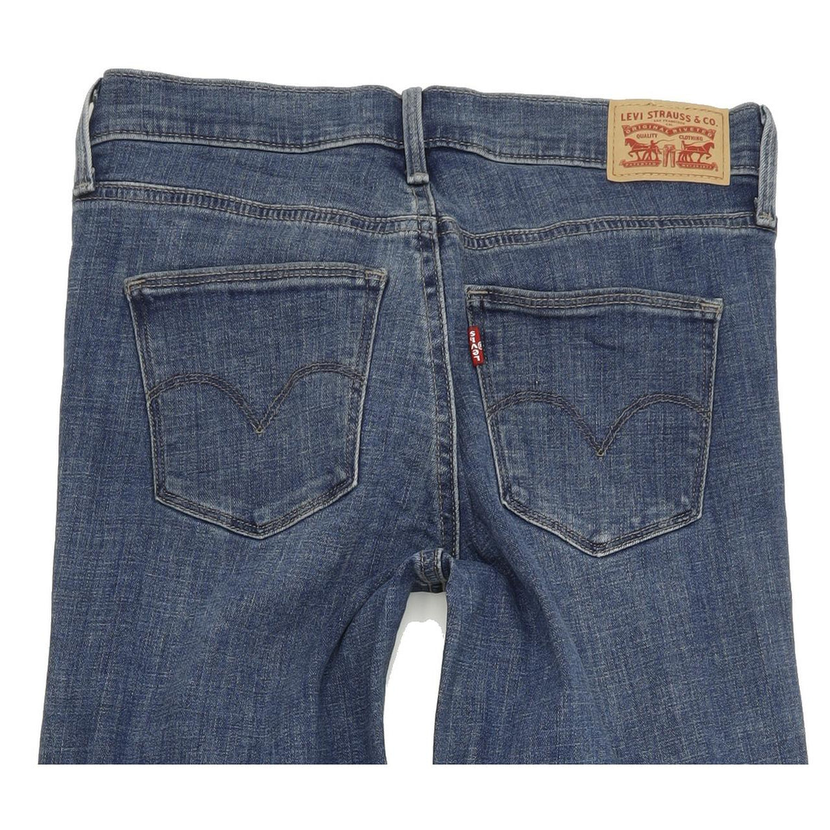 Levi's Slimming Women Blue Straight Regular Stretch Jeans W28 L32