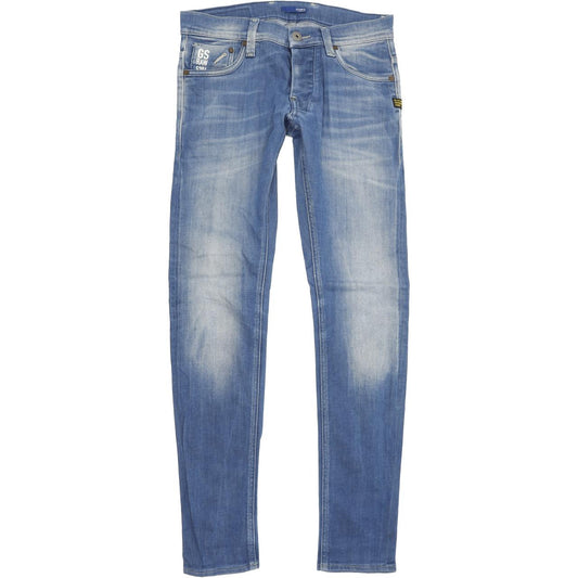 G-Star Defend  Men Blue Skinny Slim Stretch Jeans W28 L32