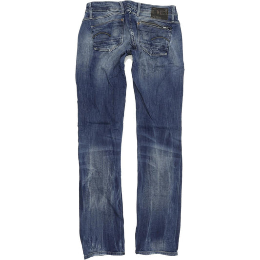 G-Star Attacc Women Blue Straight Regular Stretch Jeans W27 L32