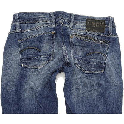 G-Star Attacc Women Blue Straight Regular Stretch Jeans W27 L32