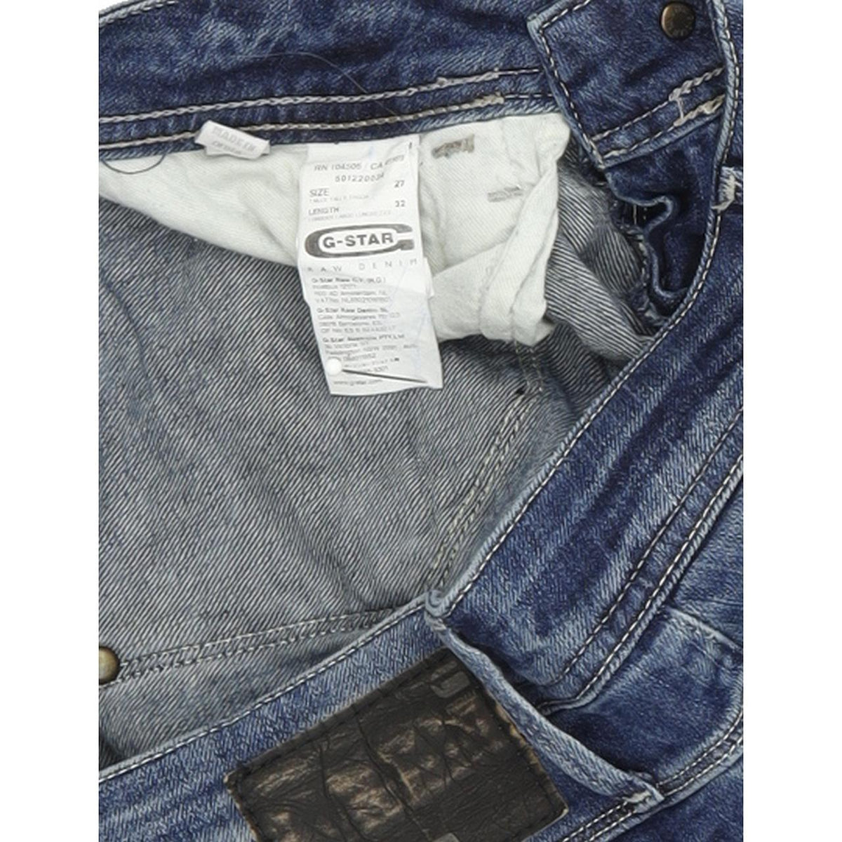 G-Star Attacc Women Blue Straight Regular Stretch Jeans W27 L32