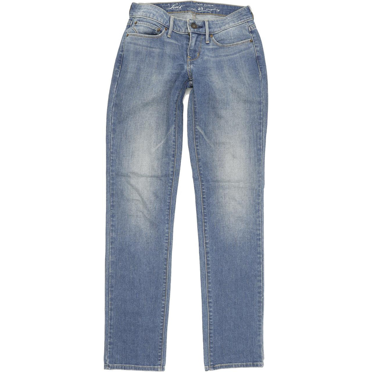 Levi's Demi Curve Women Blue Straight Regular Stretch Jeans W25 L32