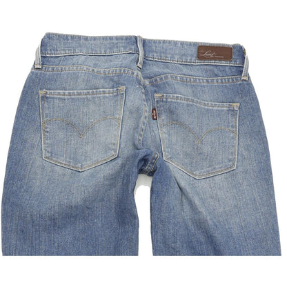 Levi's Demi Curve Women Blue Straight Regular Stretch Jeans W25 L32