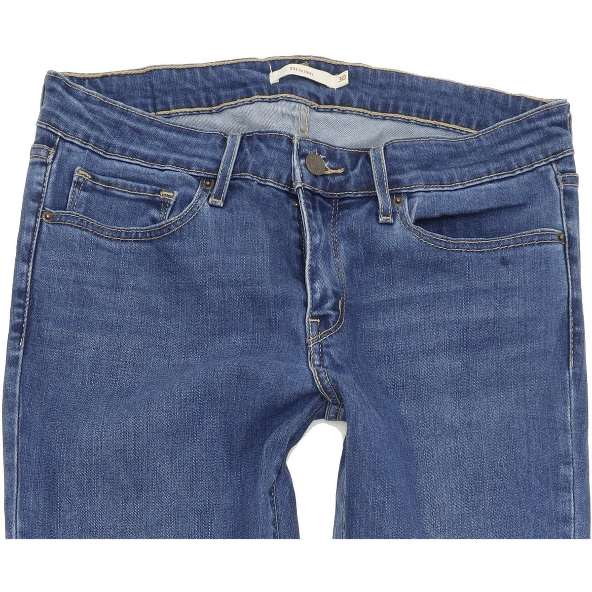 Levi's 711 Women Blue Skinny Slim Stretch Jeans W30 L30
