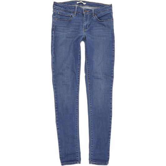 Levi's 711 Women Blue Skinny Slim Stretch Jeans W30 L32