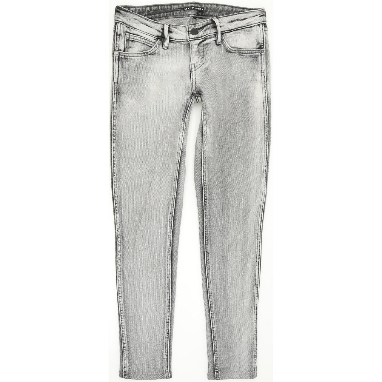Levi's Line 8 Women Grey Skinny Slim Stretch Jeans W25 L26