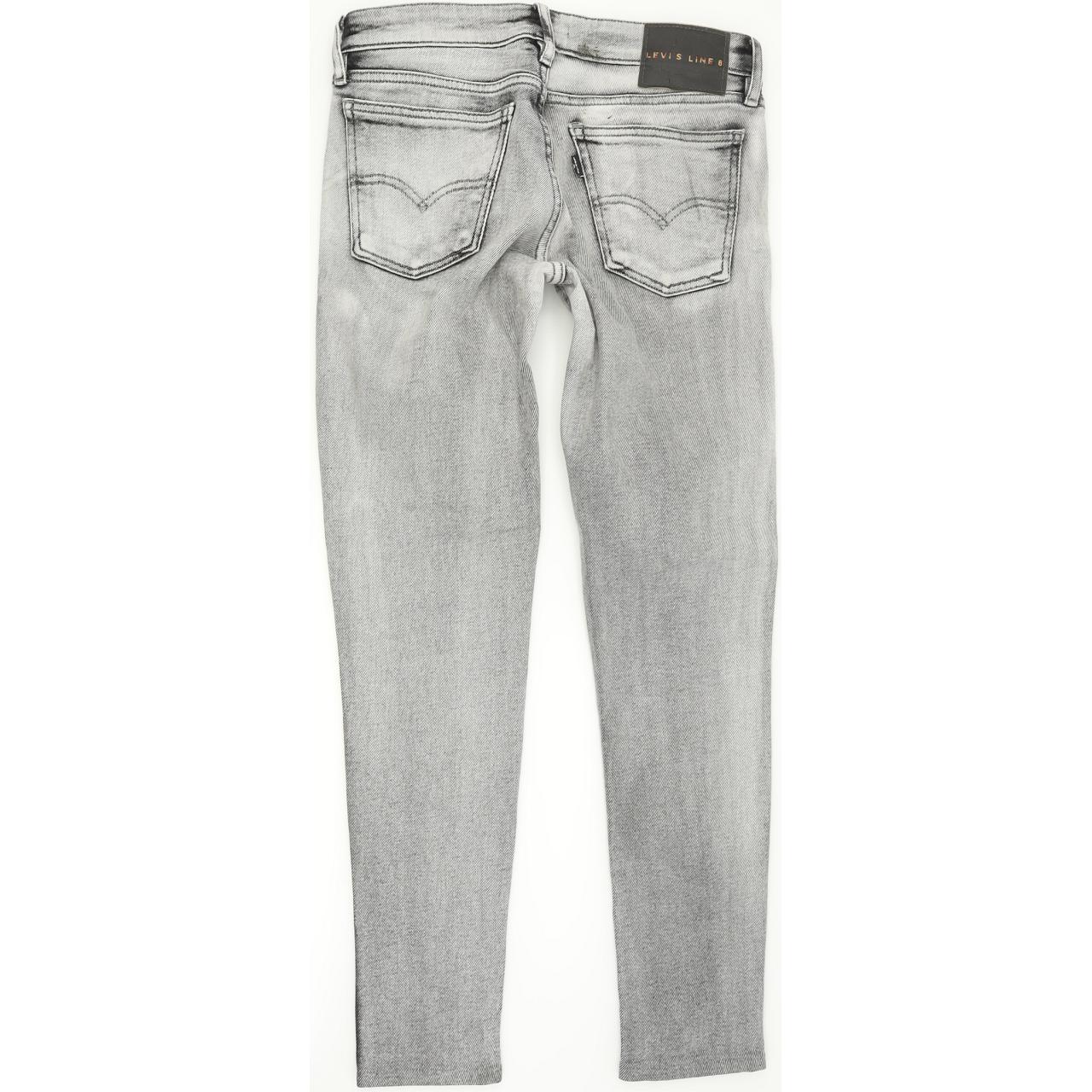 Levi's Line 8 Women Grey Skinny Slim Stretch Jeans W25 L26