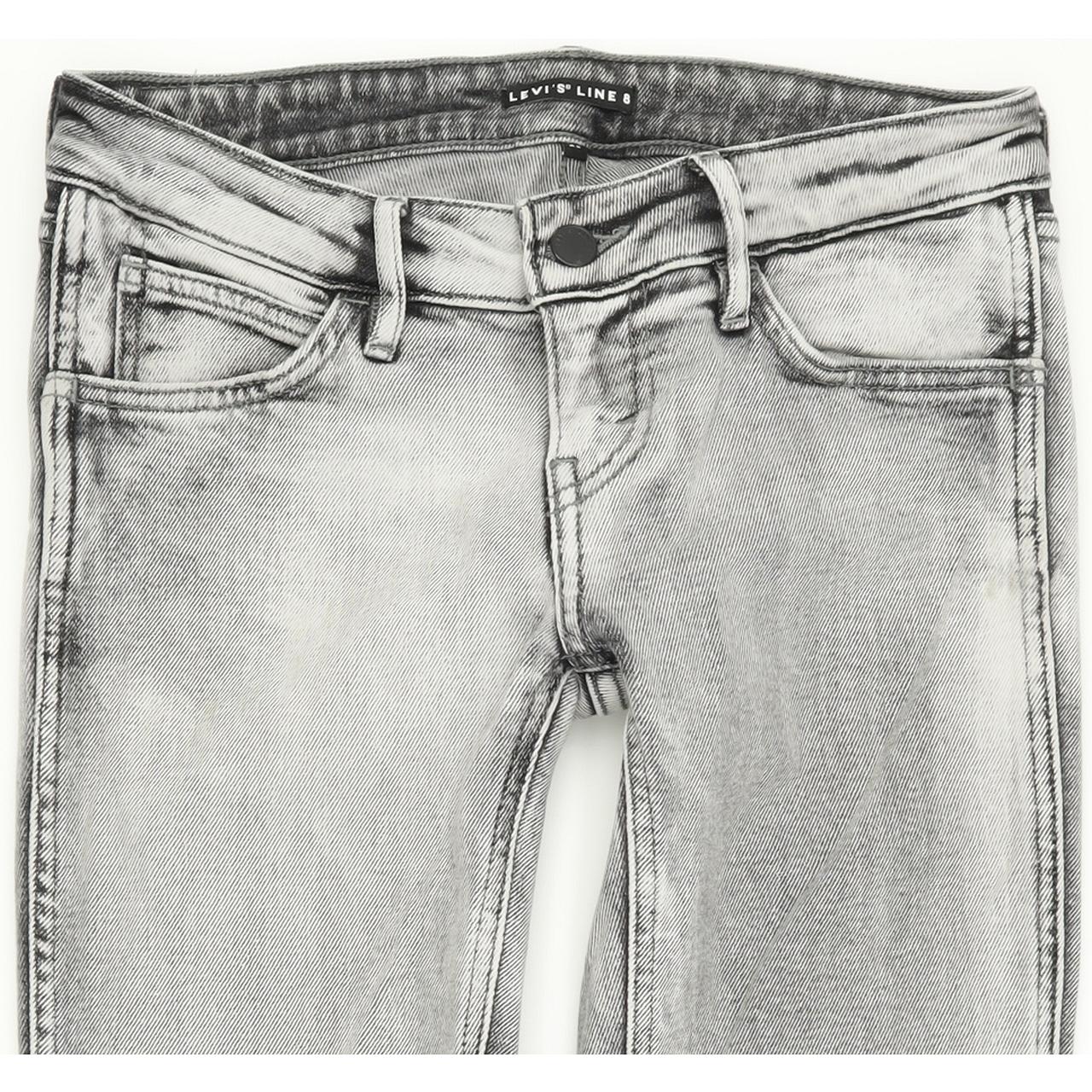 Levi's Line 8 Women Grey Skinny Slim Stretch Jeans W25 L26