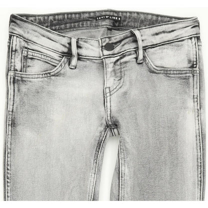Levi's Line 8 Women Grey Skinny Slim Stretch Jeans W25 L26