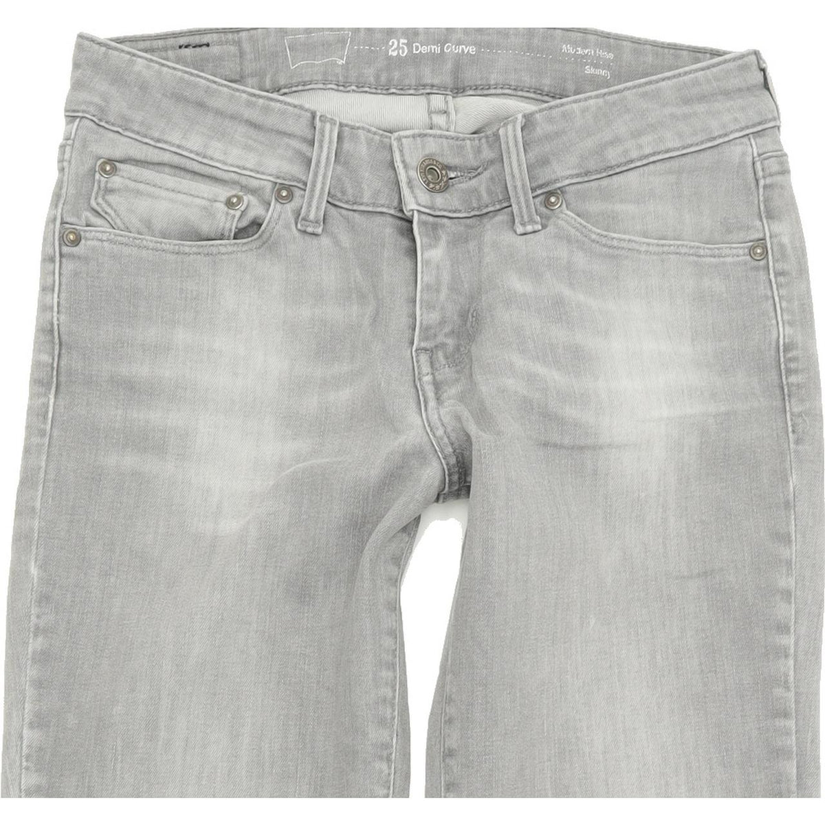 Levi's Demi Curve Women Grey Skinny Slim Stretch Jeans W25 L31