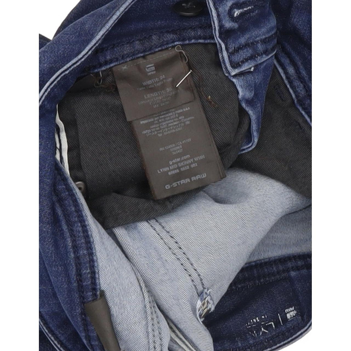 G-Star Lynn Women Blue Skinny Slim Stretch Jeans W24 L30