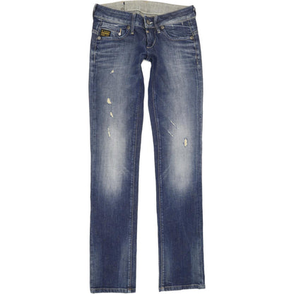 G-Star Midge Women Blue Straight Slim Stretch Jeans W26 L33