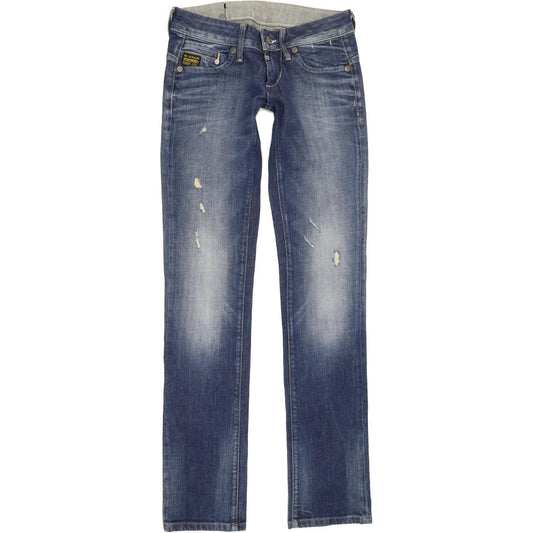 G-Star Midge Women Blue Straight Slim Stretch Jeans W26 L33