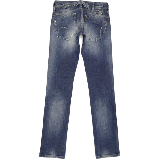 G-Star Midge Women Blue Straight Slim Stretch Jeans W26 L33