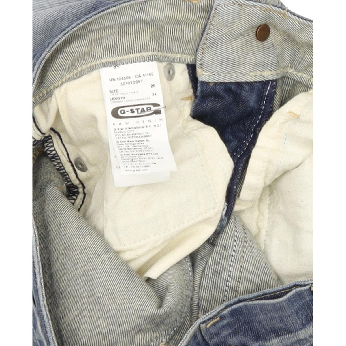 G-Star Midge Women Blue Straight Slim Stretch Jeans W26 L33