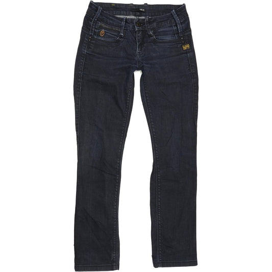 G-Star Brooke Women Blue Straight Slim Stretch Jeans W28 L28