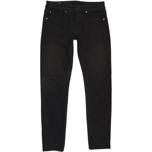 G-Star 3301 Men Black Straight Slim Stretch Jeans W29 L30