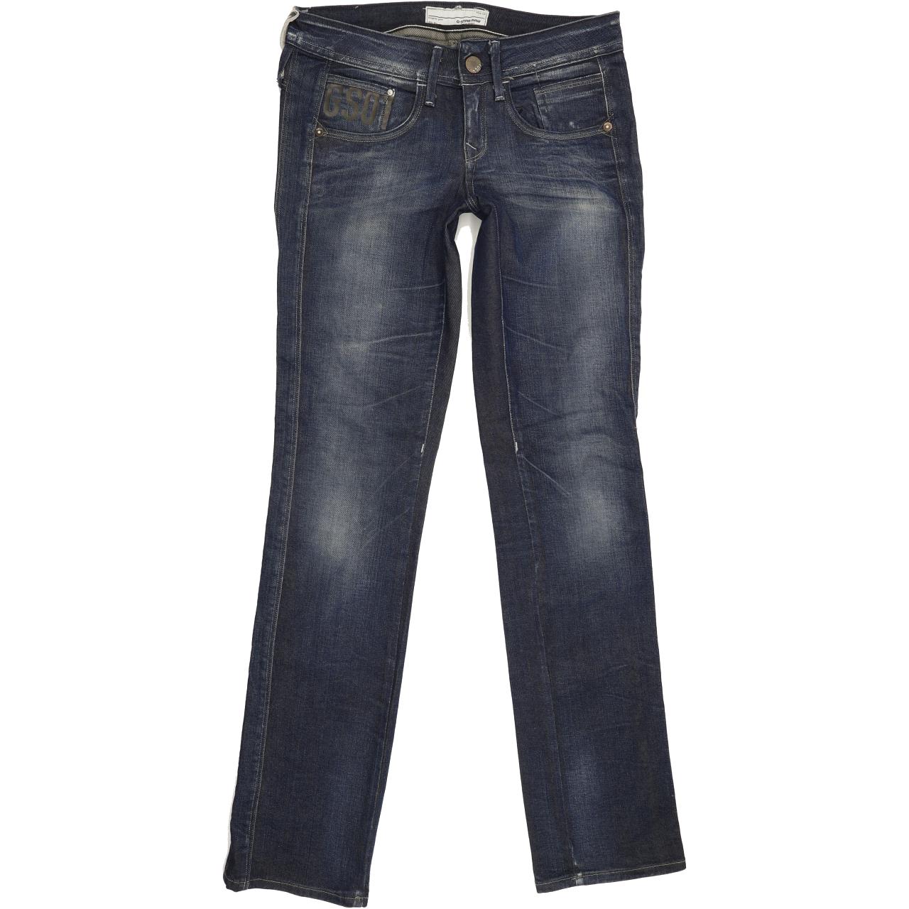 G-Star Saville Women Blue Straight Slim Stretch Jeans W27 L33