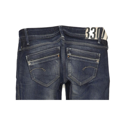 G-Star Saville Women Blue Straight Slim Stretch Jeans W27 L33