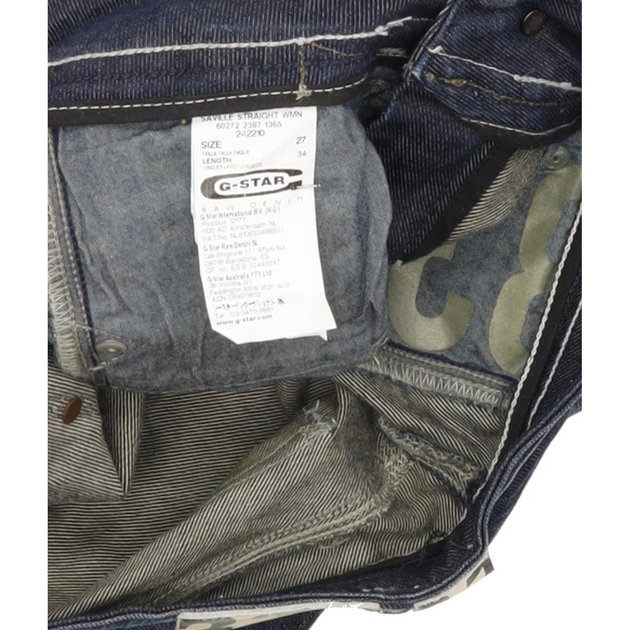 G-Star Saville Women Blue Straight Slim Stretch Jeans W27 L33