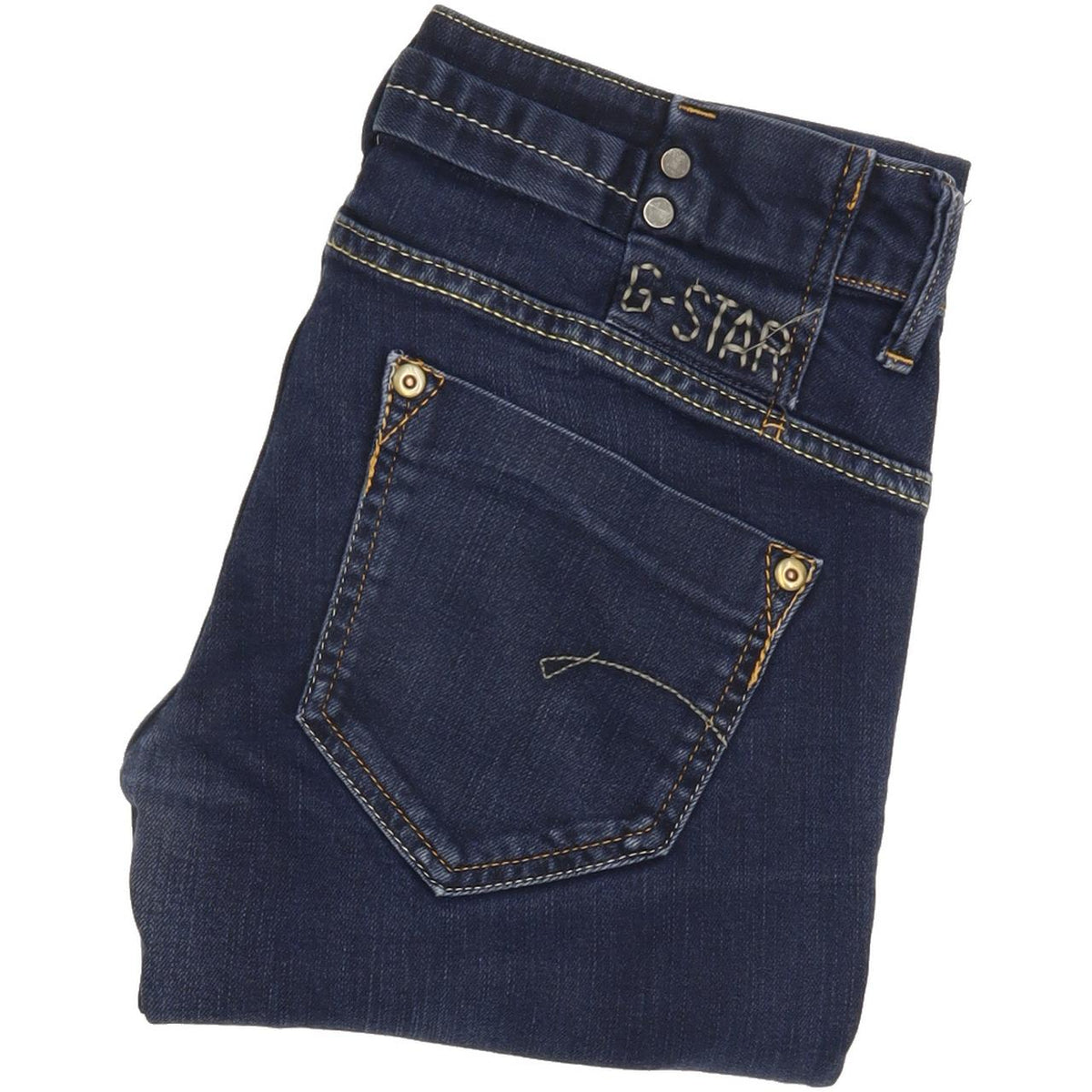 G-Star Women Blue Straight Slim Jeans W26 L30