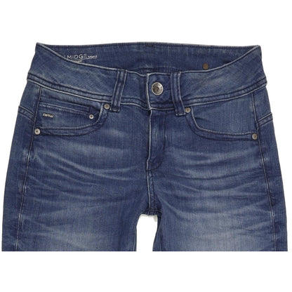 G-Star Midge Women Blue Straight Regular Jeans W29 L28