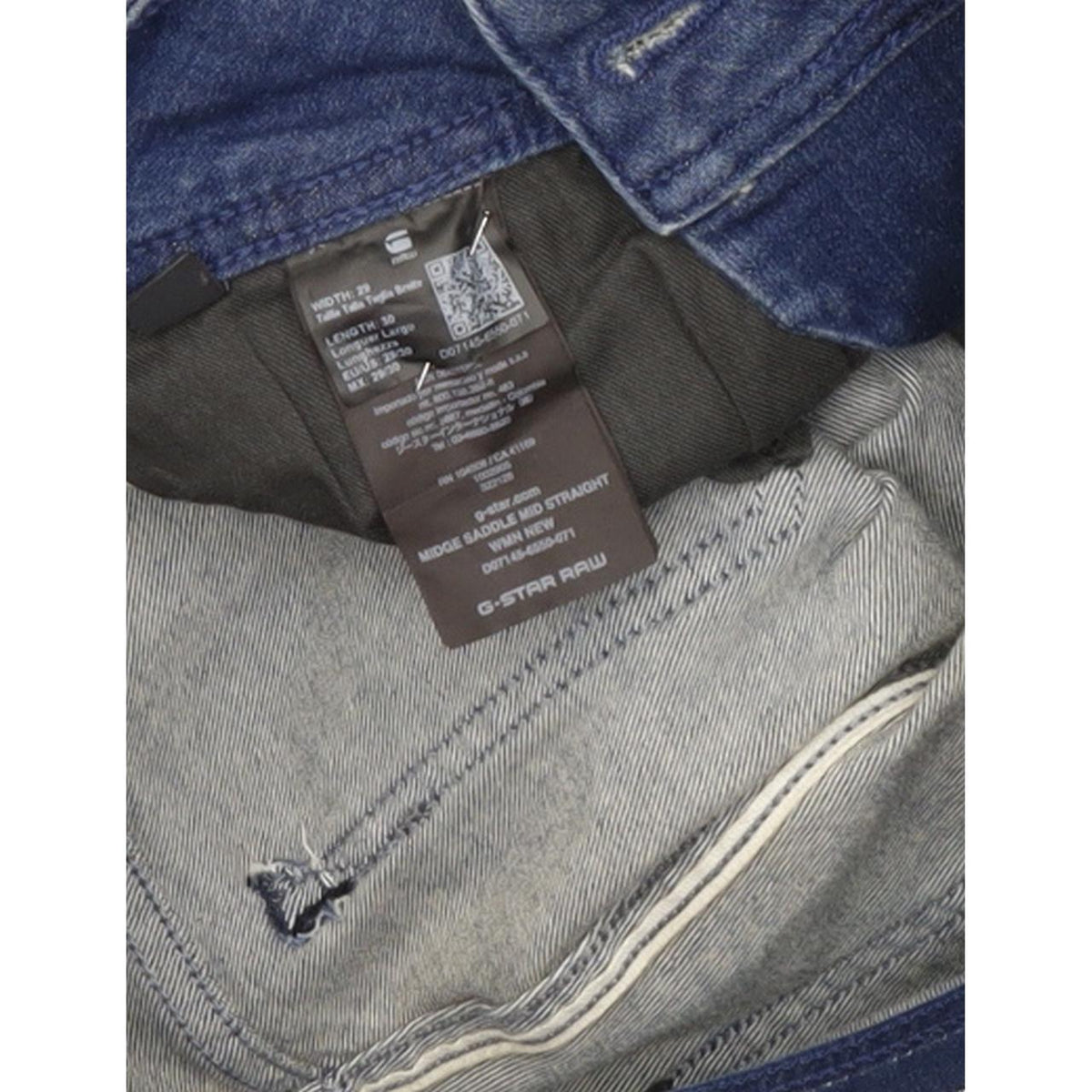 G-Star Midge Women Blue Straight Regular Jeans W29 L28
