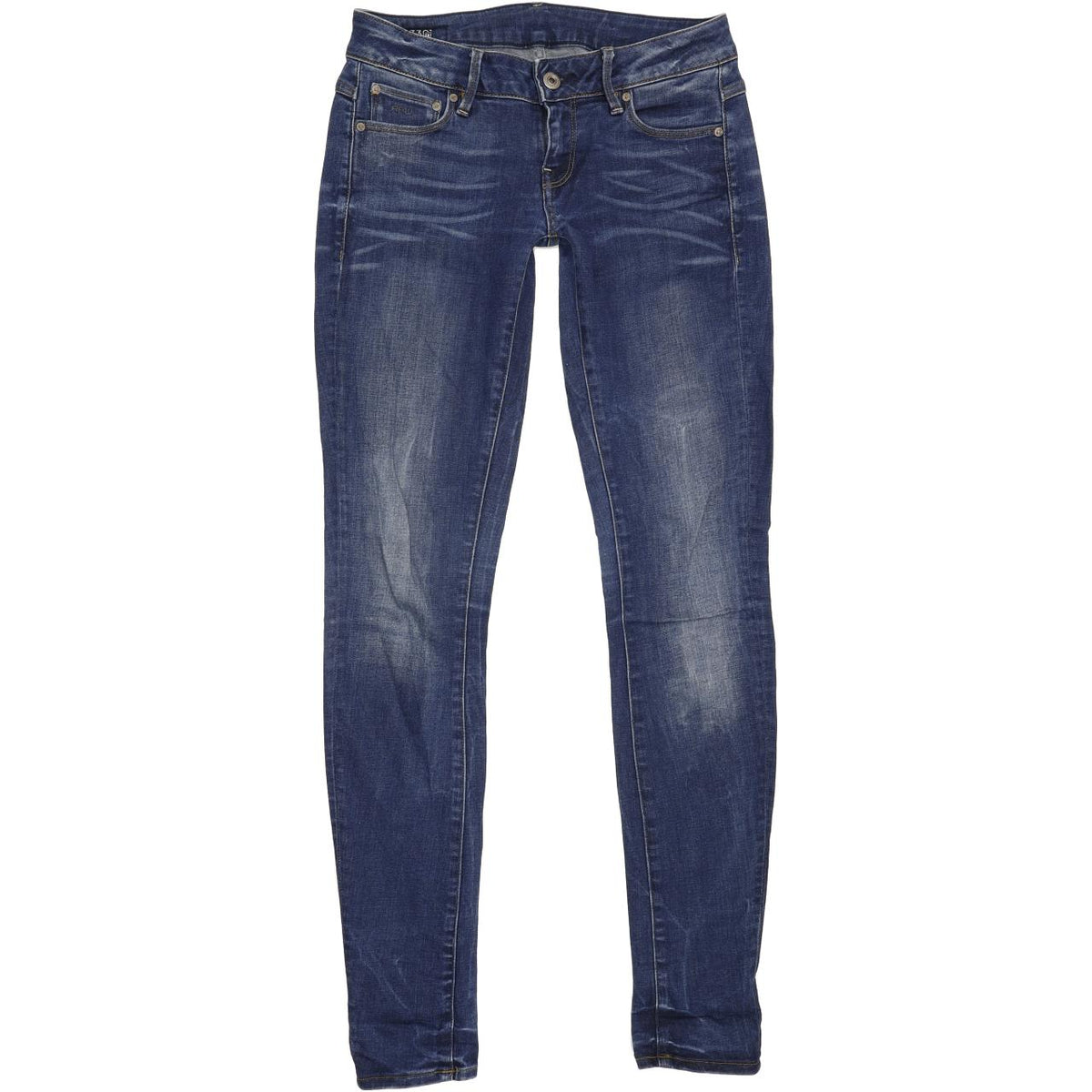 G-Star 3301 Women Blue Straight Slim Stretch Jeans W26 L31