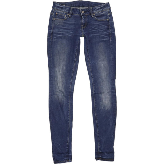 G-Star 3301 Women Blue Straight Slim Stretch Jeans W26 L31