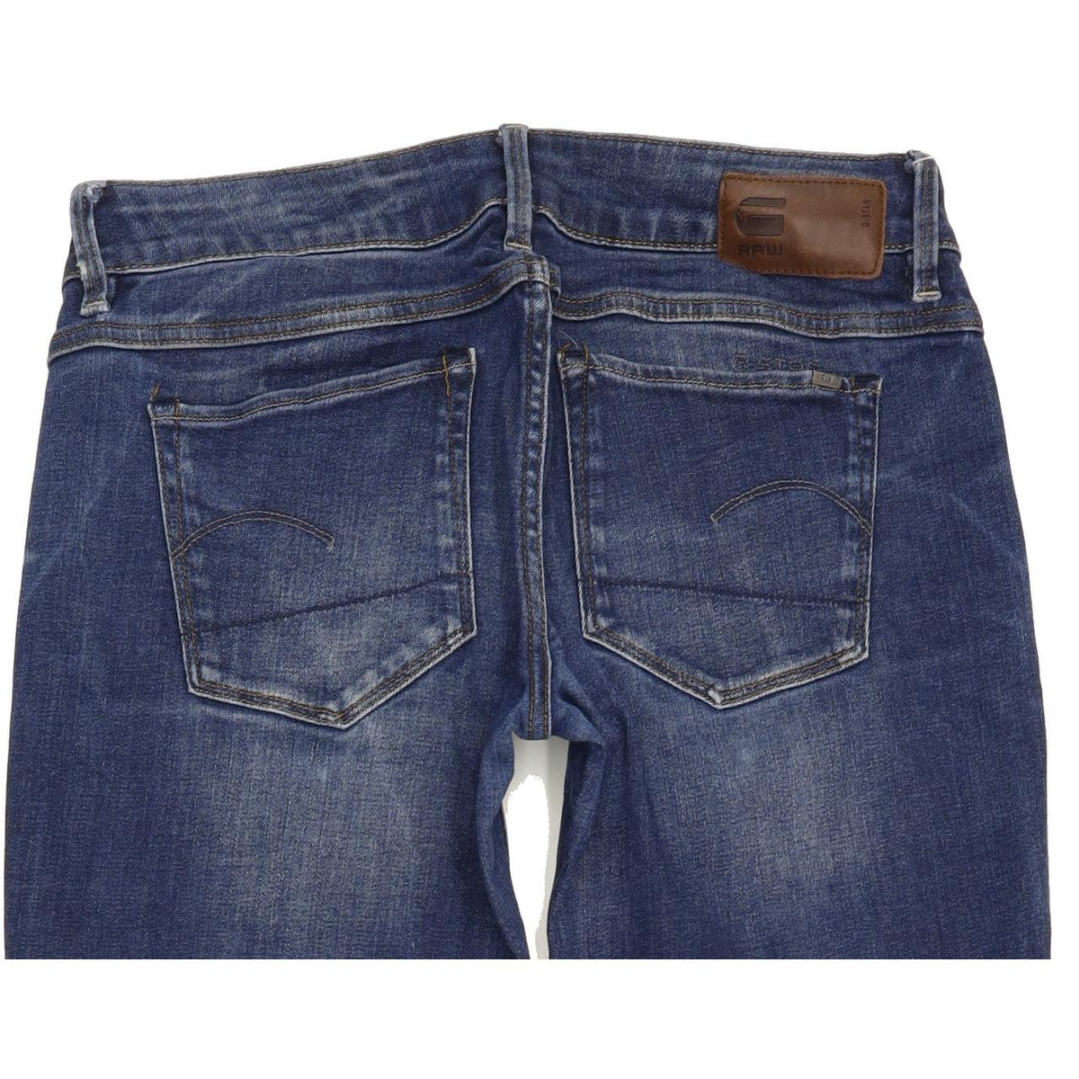 G-Star 3301 Women Blue Straight Slim Stretch Jeans W26 L31