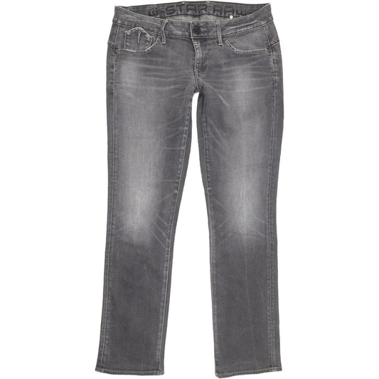 G-Star Corvet Women Grey Straight Slim Stretch Jeans W31 L31