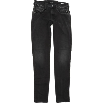 Replay Anbass Men Black Skinny Slim Stretch Jeans W29 L32